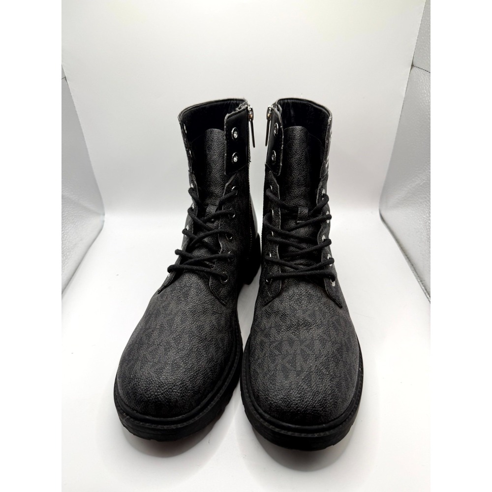 Michael Kors Alistair Bootie Womens 9 M Black Logo Side Zip Classic Combat Boot - Picture 5 of 9